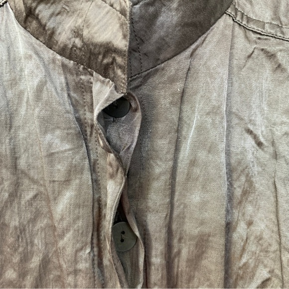 Eileen Fisher Silvery Gray Button Down Jacket Size PL - Picture 4 of 10